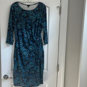 Talbots side ruching dress size L